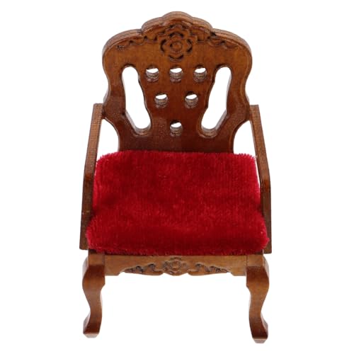 JOINPAYA Puppenhaus-Retro-Sessel Miniatur-puppenstubensofa Mini-holzstuhl Spielzeugcouch Dollhouse Badezimmer Für Esszimmerstühle Puppenhaus-küche Puppenhaus-Miniatur Schiene von JOINPAYA