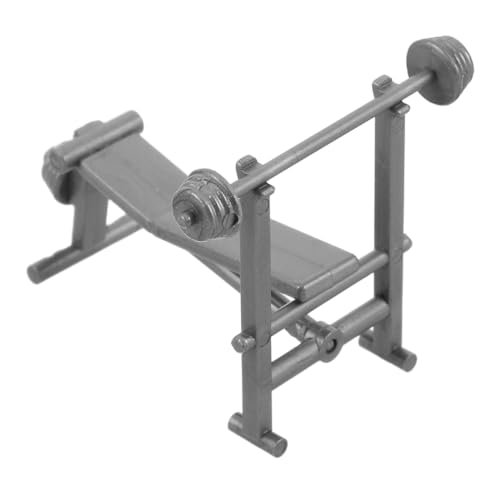 JOINPAYA Puppenhaus Trainingsgeräte DIY Fitnessstudio mit Lebensechten Langhanteln und Hantelbank Miniatur Fitnesszubehör für Kreative Puppenhausgestaltung von JOINPAYA