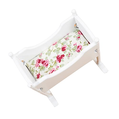 JOINPAYA Puppenhaus Wiege für kinderspielzeug Miniatures Puppenstuben Zubehör Kid Toys Puppenstuben Wiege Ornament Puppenstubenwiege schmücken Schiene Weiß JOINPAYA Puppenhaus Wiege für kinderspielzeug Miniatures Puppenstuben Zubehör Kid Toys Puppenstuben Wiege Ornament Puppenstubenwiege schmücken Schiene Weiß von JOINPAYA