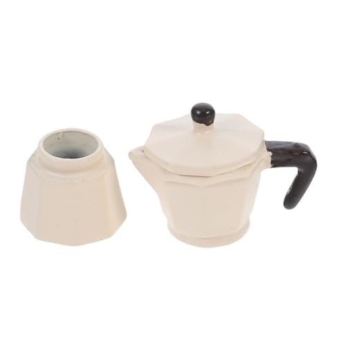 JOINPAYA Puppenhaus -kaffeekanne Mini-Foto-Requisite Lebensechte Kaffeekanne Küchenrequisiten Vorgeben Verzierung Der Kaffeekanne Puppenhaus Kaffeekanne Mini-küchenzubehör Beige Legierung von JOINPAYA