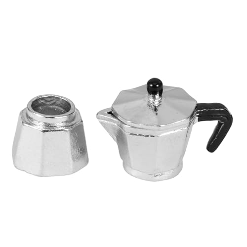 JOINPAYA Puppenhaus -kaffeekanne Mini-küchenzubehör -kaffeekanne Simulation Kaffeekanne Mini House Prop Küchenrequisiten Vorgeben Puppenhaus-Foto-Requisite Silver Legierung von JOINPAYA