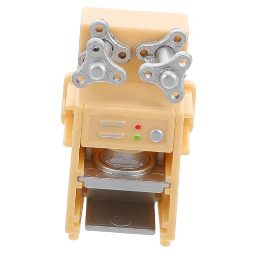 JOINPAYA Puppenhaus-versiegelungsmaschine Kaffeehausmodell Puppenstubenkaffee Puppenhaus-miniaturgeräte Mini-tassenornamente Aus Kunstharz Kaffeemaschine Miniatur Beige Plastik von JOINPAYA