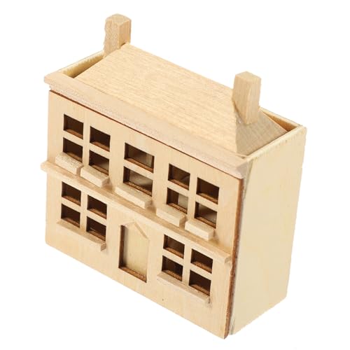 JOINPAYA Puppenhausdekoration Mini-Enten Miniatur Mini- Häuser Winzig Modellhaus Minihaus Zum Basteln Mini- Mini-Ornamente Zum Basteln Puppenmöbel Holz von JOINPAYA