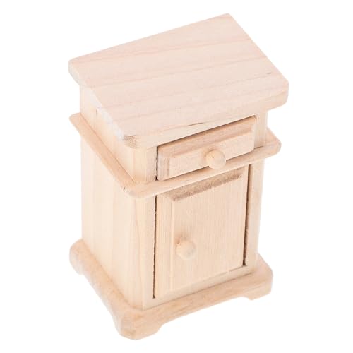 JOINPAYA Puppenhausmöbel holzmöbel holzspielzeug Present Ideas dekoringe verkleidung Decor Mini-Hausschrankmodell Puppenhaus-Schrankmodell landschaftsbau mini Nachttisch für Puppen von JOINPAYA