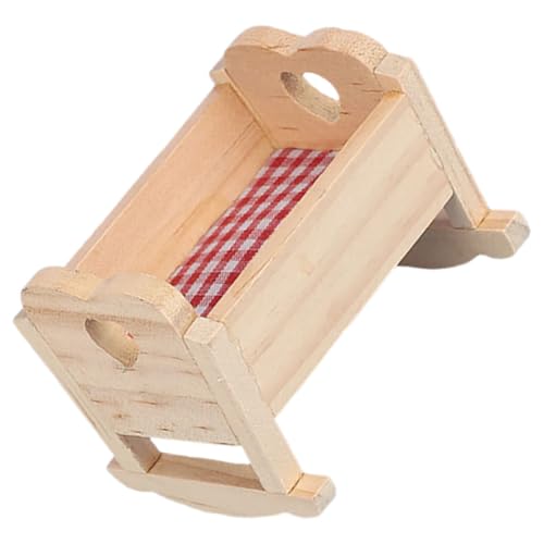 JOINPAYA Puppenhauszubehör Puppenbett Aus Holz Babypuppenwiege Aus Holz Puppenmöbel Bett Puppenhaus Krippe Puppenhausbett Stoff JOINPAYA Puppenhauszubehör Puppenbett Aus Holz Babypuppenwiege Aus Holz Puppenmöbel Bett Puppenhaus Krippe Puppenhausbett Stoff von JOINPAYA