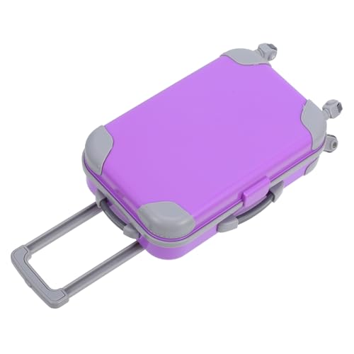 JOINPAYA Puppenkoffer puppenhaus deko für Mini-Koffer schmücken Puppenhausdekor Mini-Raumdekoration Puppenhaus Gepäck Miniatur-Aufbewahrungsbox Miniaturgepäck Abs Lavender von JOINPAYA