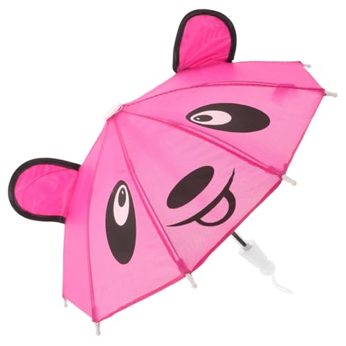 JOINPAYA Puppenregenschirm mini Regenschirm Regenschirm Mini-Regenschirme für Puppe Babytrage Puppenhaus Micro-Szene Regenschirm Miniatur-Szenenmodell Metall Rosy von JOINPAYA