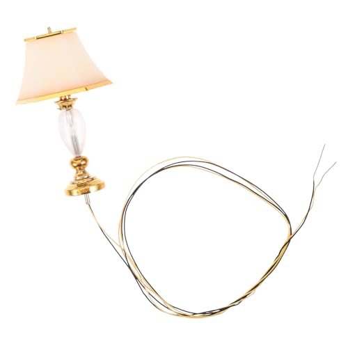 JOINPAYA Puppenhaus Schlafzimmer Lichter Maßstab 1:20 Miniatur Möbel Modell Einzigartige Sechseckige Mini Tisch Lampe für von JOINPAYA