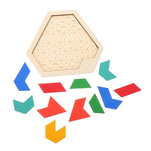 JOINPAYA Puzzle Für Denksportaufgaben Hexagon Puzzle Wood Gehirnrätsel Für Hölzerne Regenbogenblöcke Puzzlespiel Tangram-rätsel Für Aktivitäten Iq-Spiele Holz von JOINPAYA