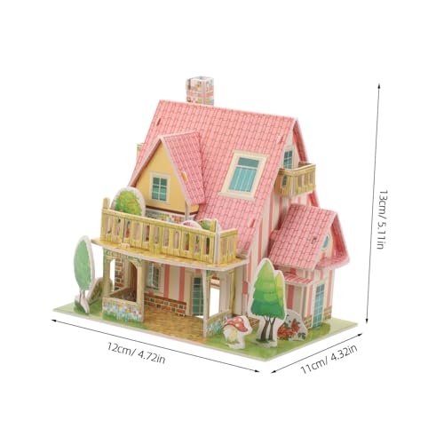 JOINPAYA Puzzle Haus Modell Bausatz DIY Cartoon Villa für Ab Jahren Papier Puzzle Einfacher Zusammenbau Kreatives Bastelset für Kinderzimmer Dekoration von JOINPAYA