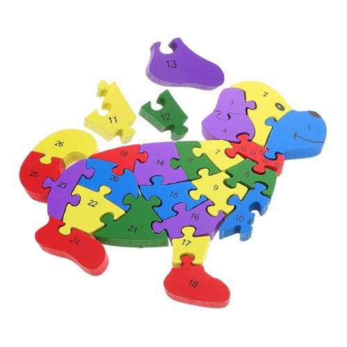 JOINPAYA Puzzle Kindergartenspielzeug holzklötze Zahlenbausteine Zahlenrätsel Bausteine ​​für Kleinkinder Lernspielzeug Holzbausteine Montessori tierische Bausteine von JOINPAYA