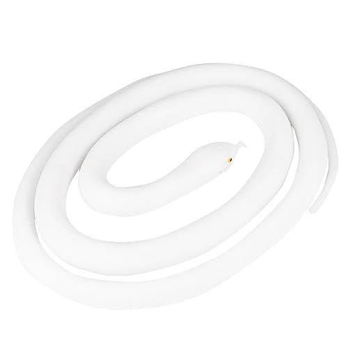 JOINPAYA Realistische Fake Snake Weiße Simulation Schlange für Streich Props Cosplay und Spaß Wiederverwendbar Tragbar für Partys und Tierabwehrmittel von JOINPAYA