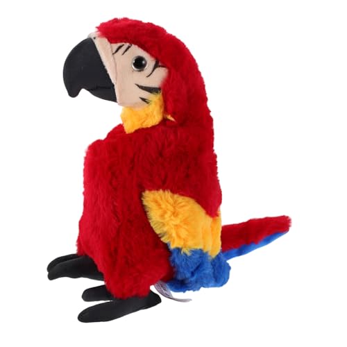JOINPAYA Realistisches Papagei Plüschtier Flauschig Gefülltes Stofftier Lebensecht Gestaltetes Kuscheltier Vogel Dekoration für Zuhause Rotes Plüschpapagei von JOINPAYA