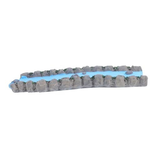 JOINPAYA Resin Miniature Stream Layout Wasserlandschaft Sandtisch Dekoration Fluss Garten Deko Kunstharz Robust für Zuhause Büro Yoga Spa von JOINPAYA