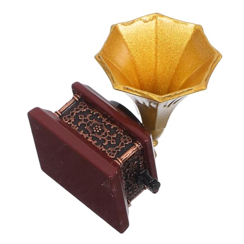 JOINPAYA Retro -phonographenmodell -Plattenspieler Phonograph Vintage -phonographenmodell Vintage -dekor Puppenhausmöbel Miniatur-Plattenspieler Golden Metall JOINPAYA Retro -phonographenmodell -Plattenspieler Phonograph Vintage -phonographenmodell Vintage -dekor Puppenhausmöbel Miniatur-Plattenspieler Golden Metall von JOINPAYA