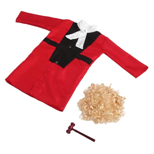 JOINPAYA Richterkostüm mit Perücke und Richterhammer Authentisches Bühnenoutfit für Rollenspiele Halloween und Kreative Karnevalsfeiern Bequemes Kostüm für Jungen und Mädchen JOINPAYA Richterkostüm mit Perücke und Richterhammer Authentisches Bühnenoutfit für Rollenspiele Halloween und Kreative Karnevalsfeiern Bequemes Kostüm für Jungen und Mädchen von JOINPAYA