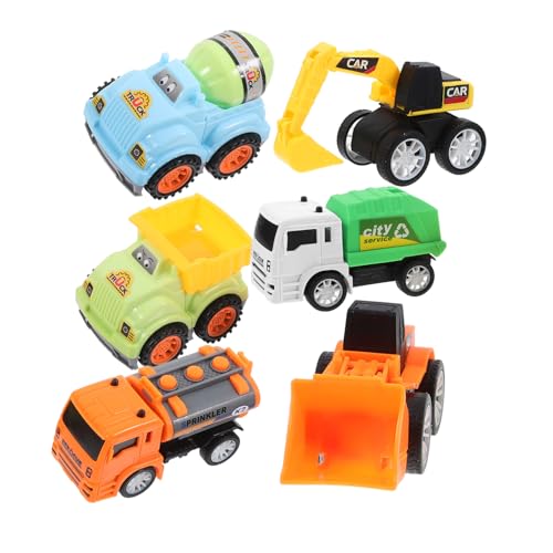 JOINPAYA Transport Truck Spielzeug Autos Für Jungen Rückzug Spielzeugfahrzeuge Set Mini Baustellenfahrzeuge LKW Und Bagger Aus Für Jungen Und Ädchen Ab 3 Jahren Für Drinnen Und Draußen von JOINPAYA