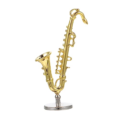 JOINPAYA Saxophon-Modell Praktische Miniatur-Saxophon-verzierung Ornament Für Musikinstrumente Puppenhaus-Saxophon- Simulations-saxophonmodell Kleines Simuliertes Saxophon Legierung von JOINPAYA