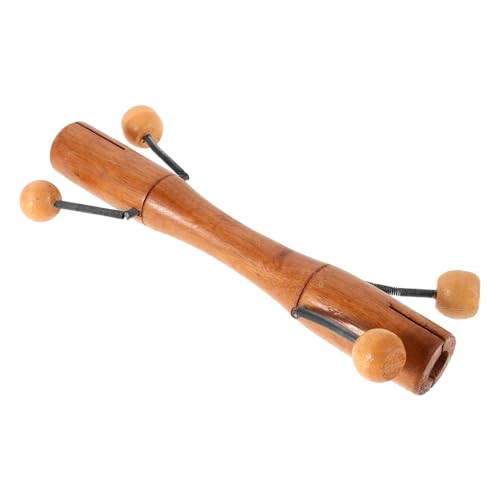JOINPAYA Schlaginstrument Aus Holz Guiro-Musikinstrument Holzpercussion- Federtrommel Aus Holz Kinderinstrument Mit Stock Musikalisches Trainingsgerät Khaki Metall von JOINPAYA