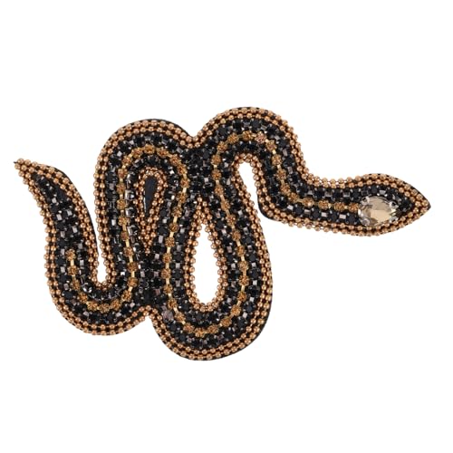 JOINPAYA Schlangenförmiger Stoffaufnäher mit Strasssteinen Schlangenflicken aufbügeln schlangenförmige Flecken Flicken zum Aufbügeln Vintage Designer-Patches geblendet Perlenfleck Plastik JOINPAYA Schlangenförmiger Stoffaufnäher mit Strasssteinen Schlangenflicken aufbügeln schlangenförmige Flecken Flicken zum Aufbügeln Vintage Designer-Patches geblendet Perlenfleck Plastik von JOINPAYA