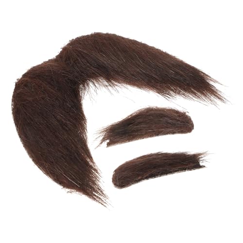 JOINPAYA Selbstklebender Schnurrbart und Augenbrauen Lustiges Old Man Kostüm Zubehör für Männer Einfach Anzubringen für Halloween Cosplay Karneval und Party Bart und Schnurrbart von JOINPAYA