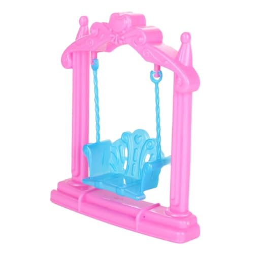 JOINPAYA Simulation Einer Minischaukel DIY Mini Werkzeuge Wohnkultur Puppenhaus-schaukelstuhlmodell Puppenhaus Zubehör Mini House Accessory Heimdekorationen Rosa Plastik von JOINPAYA