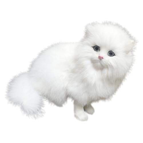 JOINPAYA Simulation Einer Pelzigen Katzenpuppe Katzenfiguren Simuliertes Katzenspielzeug Kunstpelzkatzenpuppe Katzenmodelle Pelzige Gefälschte Katzenpuppen Weiß Synthetisches Fell JOINPAYA Simulation Einer Pelzigen Katzenpuppe Katzenfiguren Simuliertes Katzenspielzeug Kunstpelzkatzenpuppe Katzenmodelle Pelzige Gefälschte Katzenpuppen Weiß Synthetisches Fell von JOINPAYA