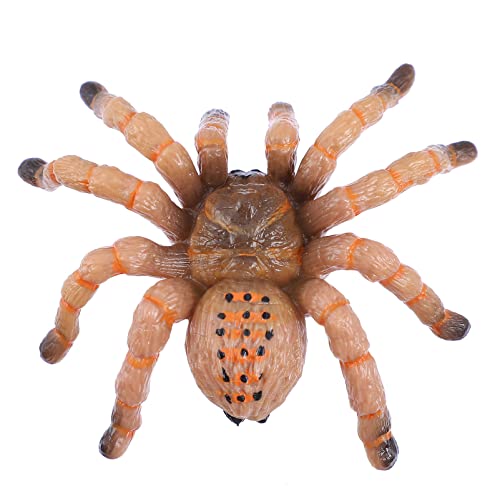 JOINPAYA Simulation Spinnen Ornamente Tiere Künstlich Spielzeugspinne Kuscheltier Schildkröte Spinnenrequisitenspielzeug Tierspielzeug Schlange Auto Klebrig Streich Zappeln Plastik Khaki von JOINPAYA