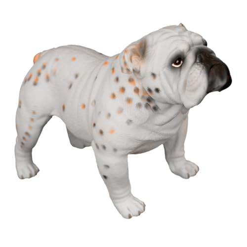 JOINPAYA Dekorative Bulldoggen-Figur Handbemalte Hundedeko Für Junge Mädchen Realistische Tierfigur Als Spielzeug Für Kreative Spiele Hausdekoration von JOINPAYA