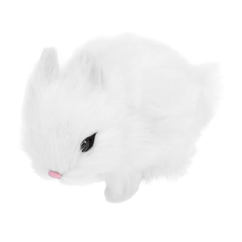 JOINPAYA Simulationshäschen buchregal bücherregal Kind Hasen bucherregal fur kinderspielzeuge tierisches Plüschtier Desktop-Kaninchen- Innen Kunststoff Weiß von JOINPAYA