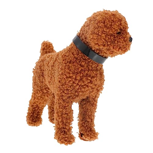 JOINPAYA Simulationswelpe für kinderspielzeug Plush plushible snugible spielzeuge Kid Toys Spielzeughund mit realistischer Figur Hundeschmuck Plastik Brown von JOINPAYA