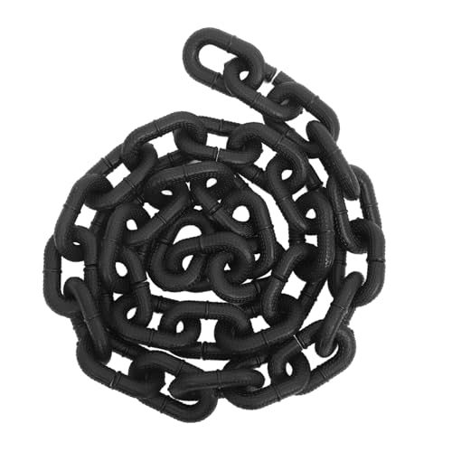 JOINPAYA Simulierte Eisenkettendekoration Für Hunde Halloween-Requisiten Gefälschte Kette Plastikketten Halloween Interessante Hundekette Große Kette PVC Black JOINPAYA Simulierte Eisenkettendekoration Für Hunde Halloween-Requisiten Gefälschte Kette Plastikketten Halloween Interessante Hundekette Große Kette PVC Black von JOINPAYA