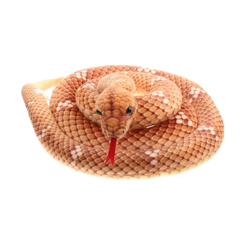 JOINPAYA Simuliertes Python- Künstliches Gefälscht Bausatz Gruseliger Fensteraufkleber Halloween- Tierdekoration Künstliche Dekoration Puppe Light Brown Plüsch von JOINPAYA