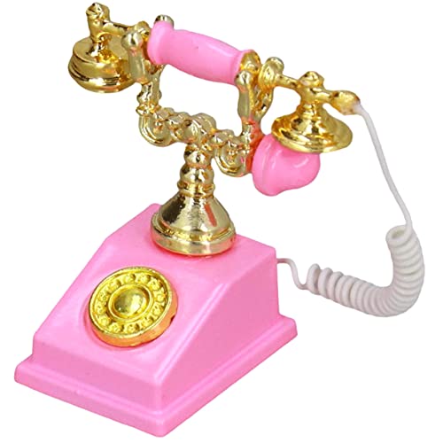 JOINPAYA Simuliertes Telefon für kinderspielzeug spielzeuge für Schreibtisch-Dekoration bescherung Weihnachten Miniaturmöbel Telefon Zinklegierung Rosa JOINPAYA Simuliertes Telefon für kinderspielzeug spielzeuge für Schreibtisch-Dekoration bescherung Weihnachten Miniaturmöbel Telefon Zinklegierung Rosa von JOINPAYA