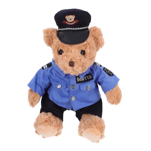 JOINPAYA Sitzender Polizeibär Plüschtier Weiches Stofftier Uniform Niedliches Kuscheltier für Jungen und Perfektes JOINPAYA Sitzender Polizeibär Plüschtier Weiches Stofftier Uniform Niedliches Kuscheltier für Jungen und Perfektes von JOINPAYA
