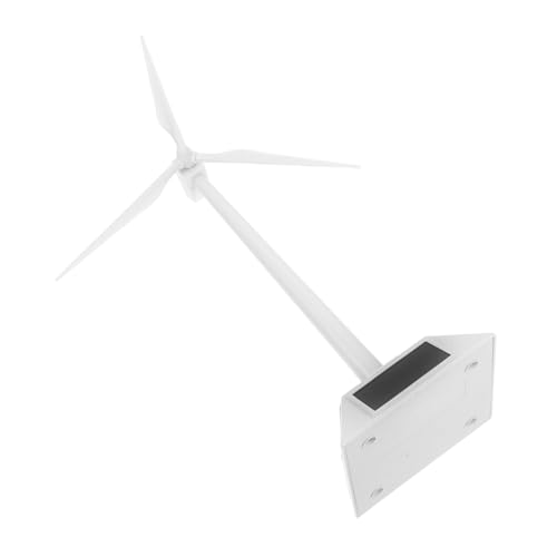 JOINPAYA Solarbetriebene Weiße Kunststoff windmühle mit Abnehmbarem Display Drehbares Lernspielzeug für Nachhaltige Solar windkraft Dekoration für Zuhause und Büro von JOINPAYA