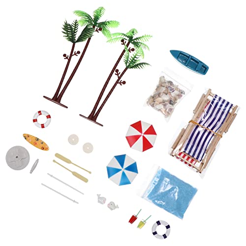 JOINPAYA Sommer Accessoires strandspielzeug sandspielzeug Strand Strand-Set strandset beachset Strandtuch Figuren miniteich deko Mini-Dekoration Verzierung im Strandstil Harz Colorful von JOINPAYA