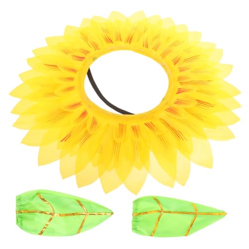 JOINPAYA Sonnenblumen Kostüm Set mit Kopfstück und Goldfarbenen Handschuhen Weiches Bequemes Blumen Haar Accessoire für Tanzparty Cosplay Verkleidung JOINPAYA Sonnenblumen Kostüm Set mit Kopfstück und Goldfarbenen Handschuhen Weiches Bequemes Blumen Haar Accessoire für Tanzparty Cosplay Verkleidung von JOINPAYA