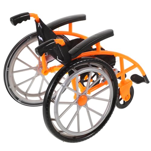 JOINPAYA Miniatur- -spielzeugset Für Puppen Realistische Mini-rollstuhlkrücken Puppenhausmodell Spielset Für Jungen Und Mädchen Orange von JOINPAYA
