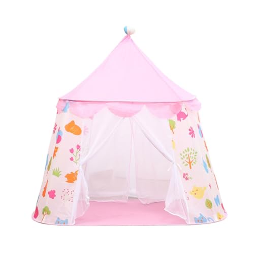 JOINPAYA Spielzeugzimmer Spiel Burg -aufbewahrungszelt Schloss Spielzeughaus Für Indoor-spielzelt Kinderspielhaus Spielzelt Für Rosa Stoff von JOINPAYA
