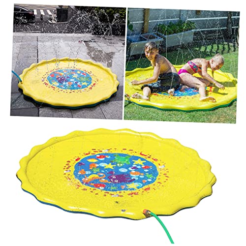 JOINPAYA Spritzige Spielmatte für Aufblasbare Wasserspray Spielmatte für Garten Strand und Pool mit Bunten Ozeanmotiven für Unvergesslichen Wasserspaß von JOINPAYA