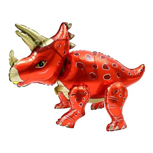 JOINPAYA Stehender Triceratops Dinosaurier Folienballon Rot Geburtstagsdeko Party Luftballon Fotorequisite für Themenparty Dekoration Langlebig und Auffällig JOINPAYA Stehender Triceratops Dinosaurier Folienballon Rot Geburtstagsdeko Party Luftballon Fotorequisite für Themenparty Dekoration Langlebig und Auffällig von JOINPAYA