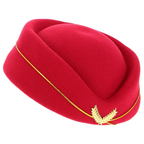 JOINPAYA Elegant Damen Stewardess Hut Für Cosplay Und Bühnenauftritte Stilvolle Beret Kappe Für Und Spezielle Anlässe Für Partys Und Events von JOINPAYA