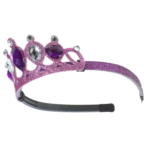 JOINPAYA Stirnband Krone Hochzeit Haarband Königin Glitzerkrone Gesicht party kopfschmuck festival kopfbedeckung Prinzessin-Krone-Stirnband für Mädchen entzückende Kronen Vlies Violett von JOINPAYA