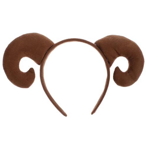 JOINPAYA Stirnband Mit Ziegenhörnern: Damen-Stirnband Mit Schaf- Und Lammohren Aus Plüsch Süßes Accessoire Für Partys Cosplay Und Halloween 25 00 X 15 50 X 2 50 Cm von JOINPAYA