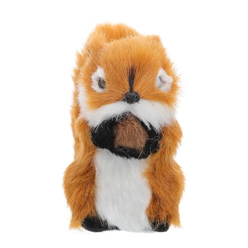 JOINPAYA Stofftiermodell Kleines Pelziges Eichhörnchen Simulation Von Kleintieren Simulation Eichhörnchen Plüschtier Falsches Eichhörnchen Entzückende Tierfigur Deko Light Brown Plastik von JOINPAYA