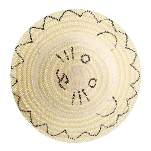 JOINPAYA Strohhut Zeichnen Diy-hüte Hut Malen Mini-strohhüte Zum Basteln Hüte Zum Dekorieren Für Große Strohhüte Diy Partyhut-set Strohhüte Groß Hut Selber Machen Weiß von JOINPAYA