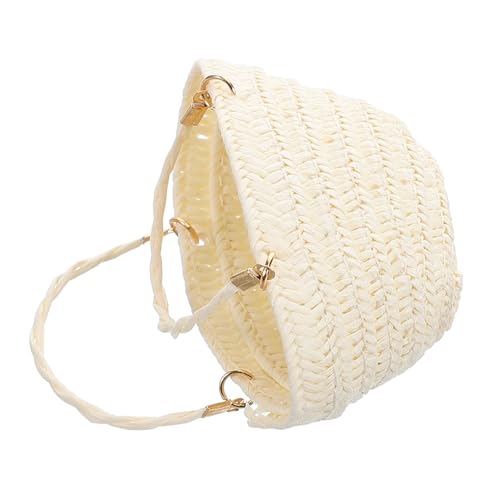 JOINPAYA Strohsack mini Korb Korb Puppen Accessoire Puppenhaus Dekoration Puppenaccessoire Kleiner Korb Kleiner Picknickkorb Puppenhaus Mini Stroh Puppengeldbeutel Papier Weiß von JOINPAYA