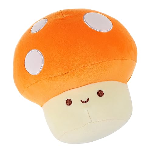 JOINPAYA Süßes Plüsch Pilz Puppenkissen Heimdekoration Rot 20 cm Pilz Plüsch Pilz Pilz Kissen Plüschtiere Mini Pilze Lustiges Kissen Puppenbettkissen Orangefarbene Pp von JOINPAYA