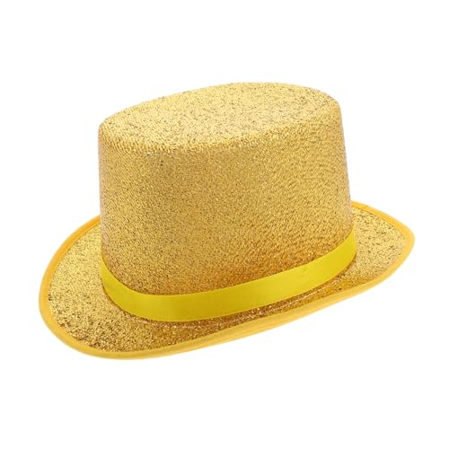 JOINPAYA Tarnkappe Verkleidung Hut Festlicher Hut Halloween Hut Bühnenaccessoires Verkleidung Zubehör Zaubererhüte viktorianische Mütze Hüte anziehen formeller Hut Golden von JOINPAYA